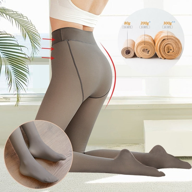 Thermal  Fleece Lined Stockings For Women